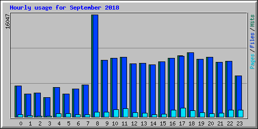 Hourly usage for September 2018